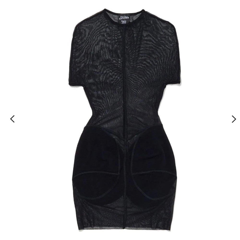 Jean Paul Gaultier Sheer Black Mini Dress